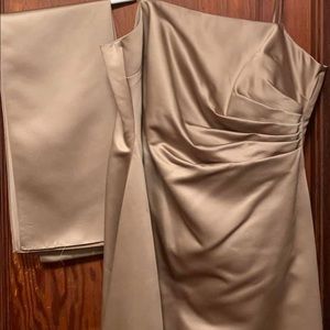 Two Piece Gown and Matching Shawl